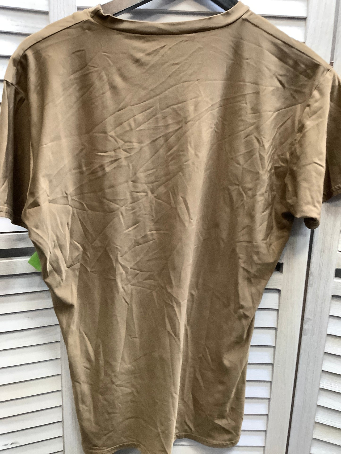 Brown Athletic Top Short Sleeve Under Armour, Size Xl