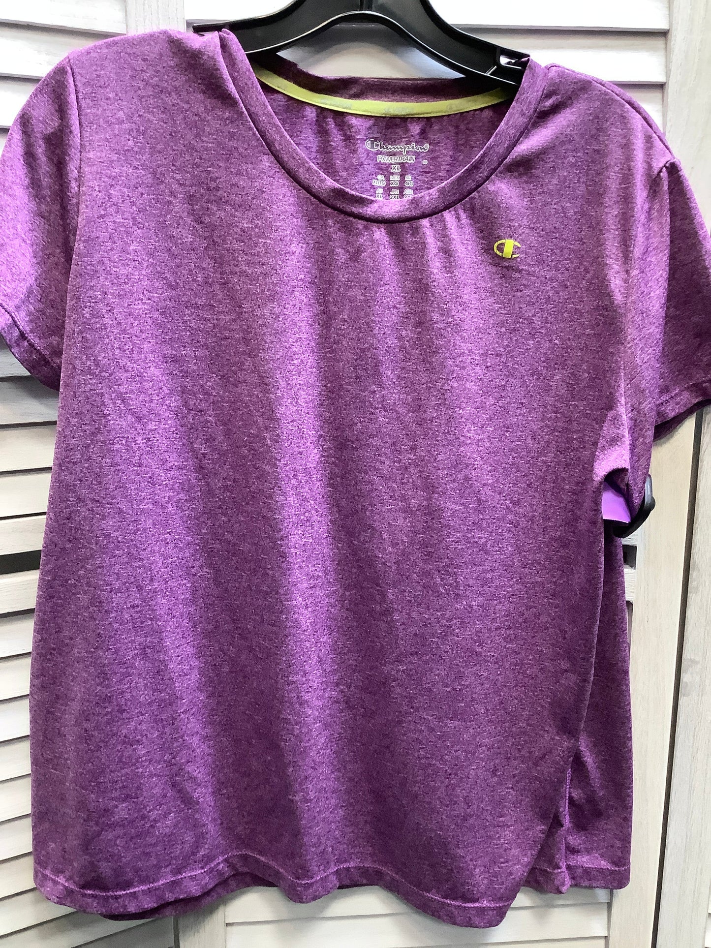 Purple Athletic Top Short Sleeve Champion, Size Xl