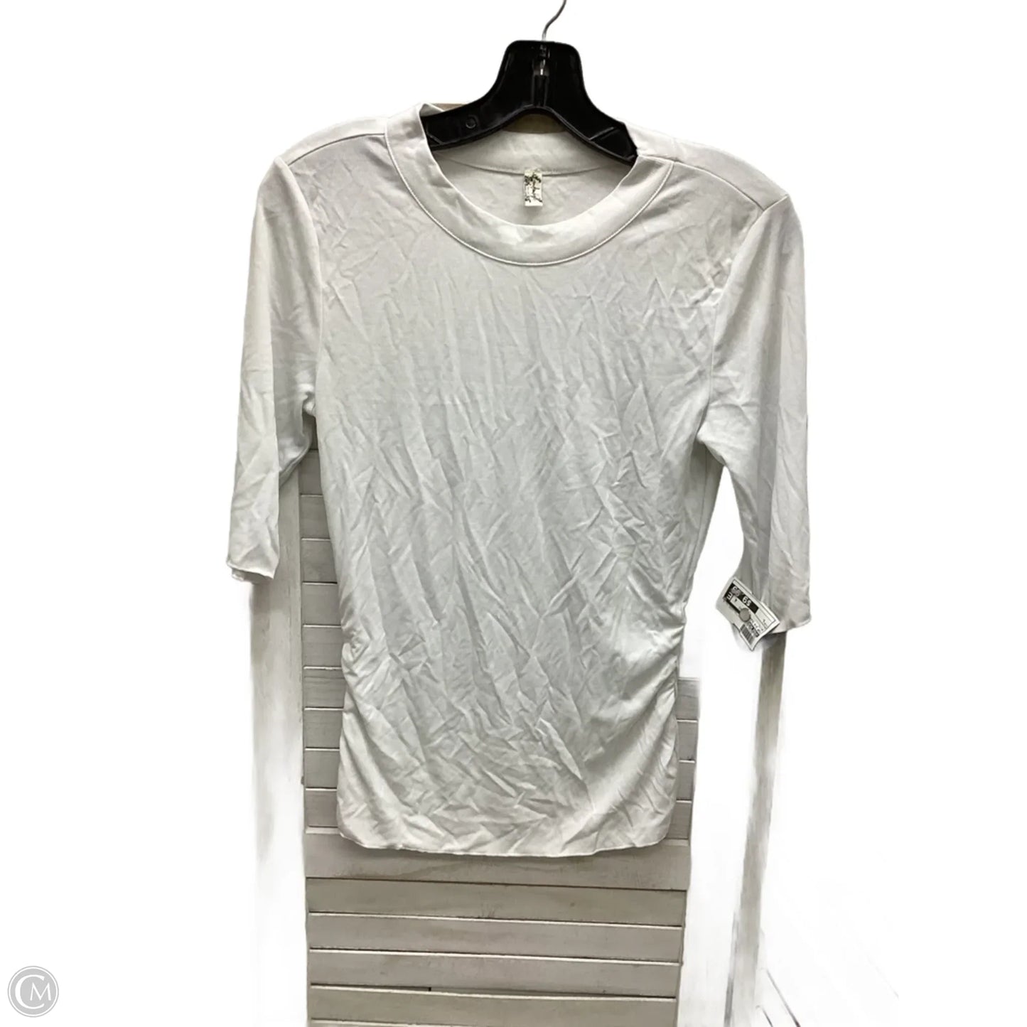 Top 3/4 Sleeve Basic By Free People In White, Size: L