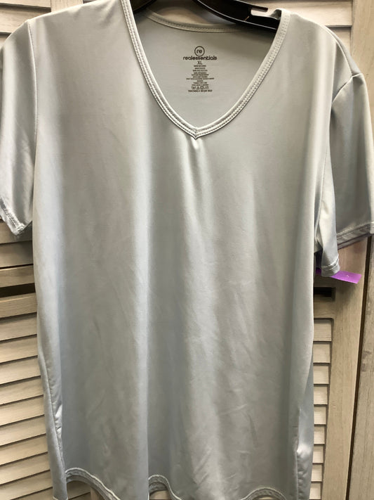 Grey Athletic Top Short Sleeve Clothes Mentor, Size Xl
