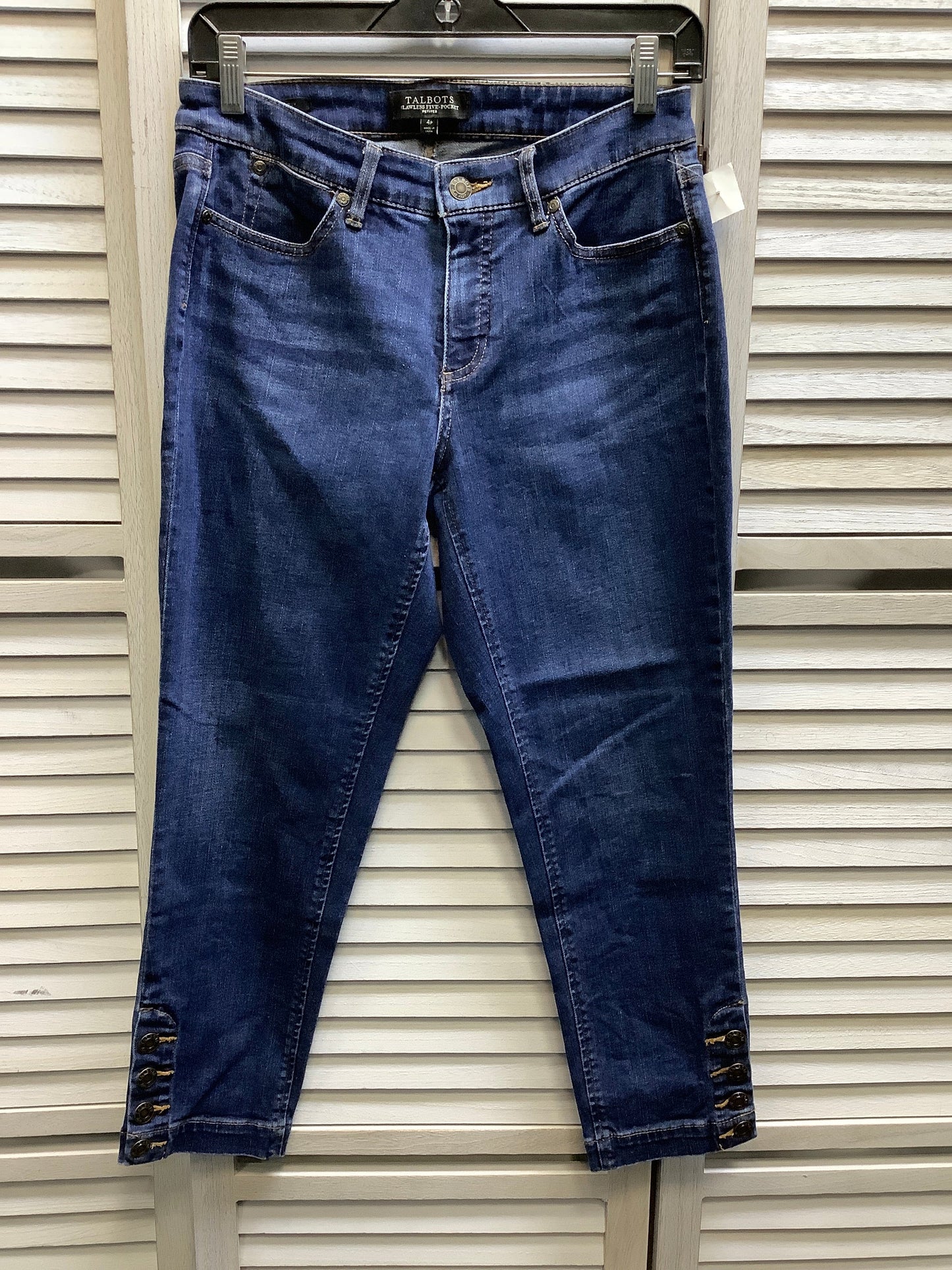 Blue Denim Jeans Cropped Talbots, Size 4