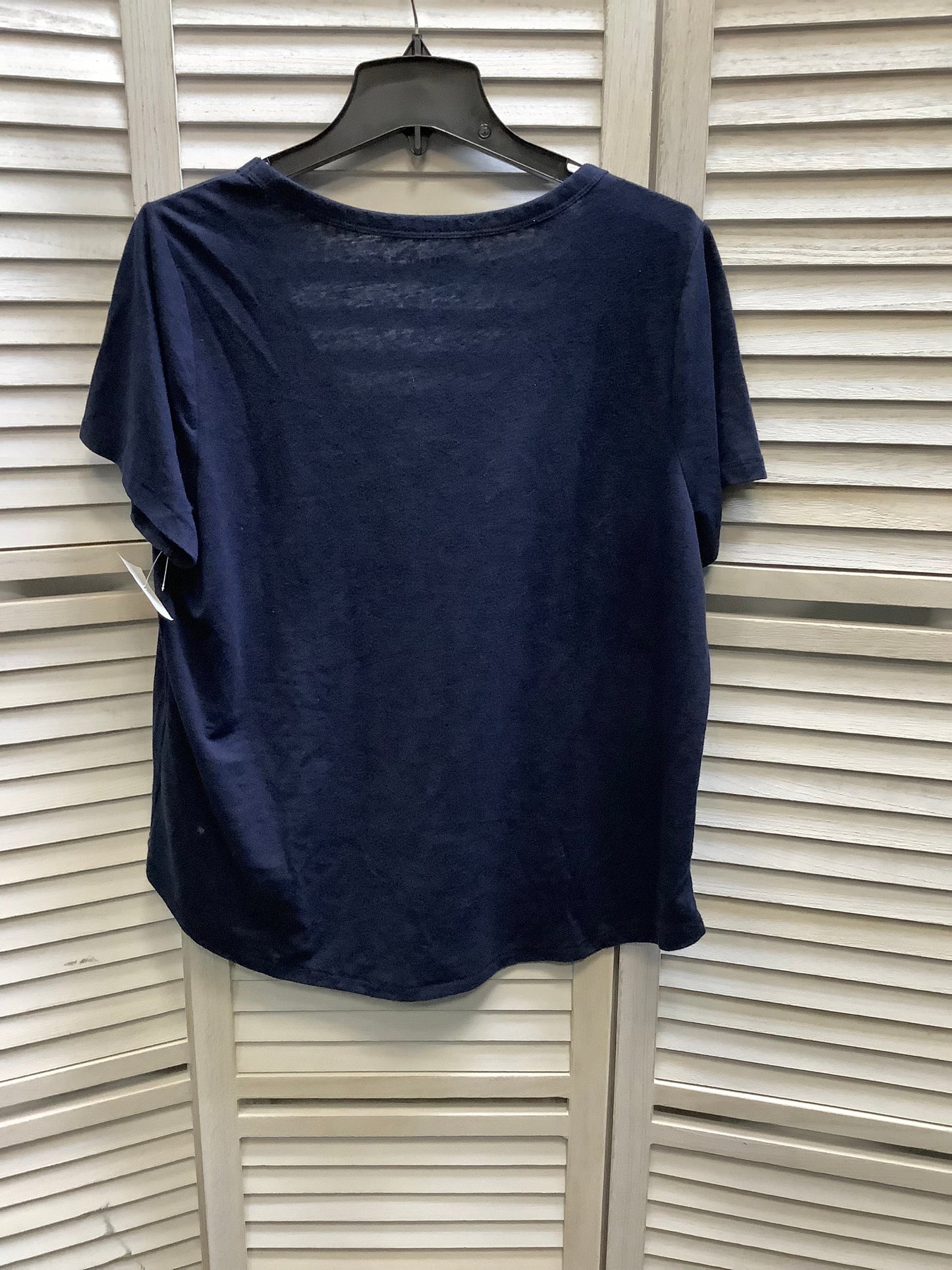 Navy Top Short Sleeve Basic Lane Bryant, Size Xl