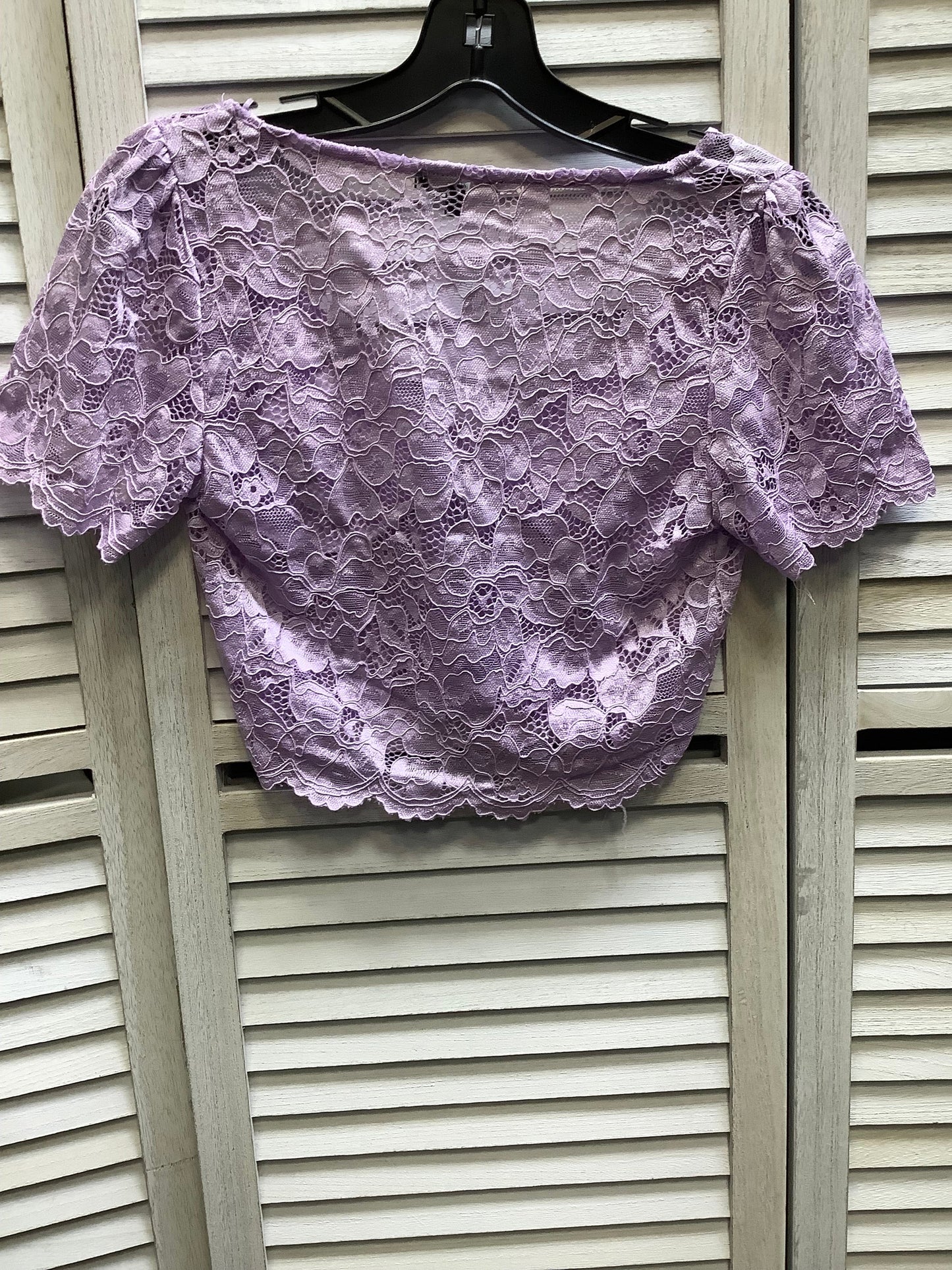 Purple Blouse Short Sleeve Iris, Size S