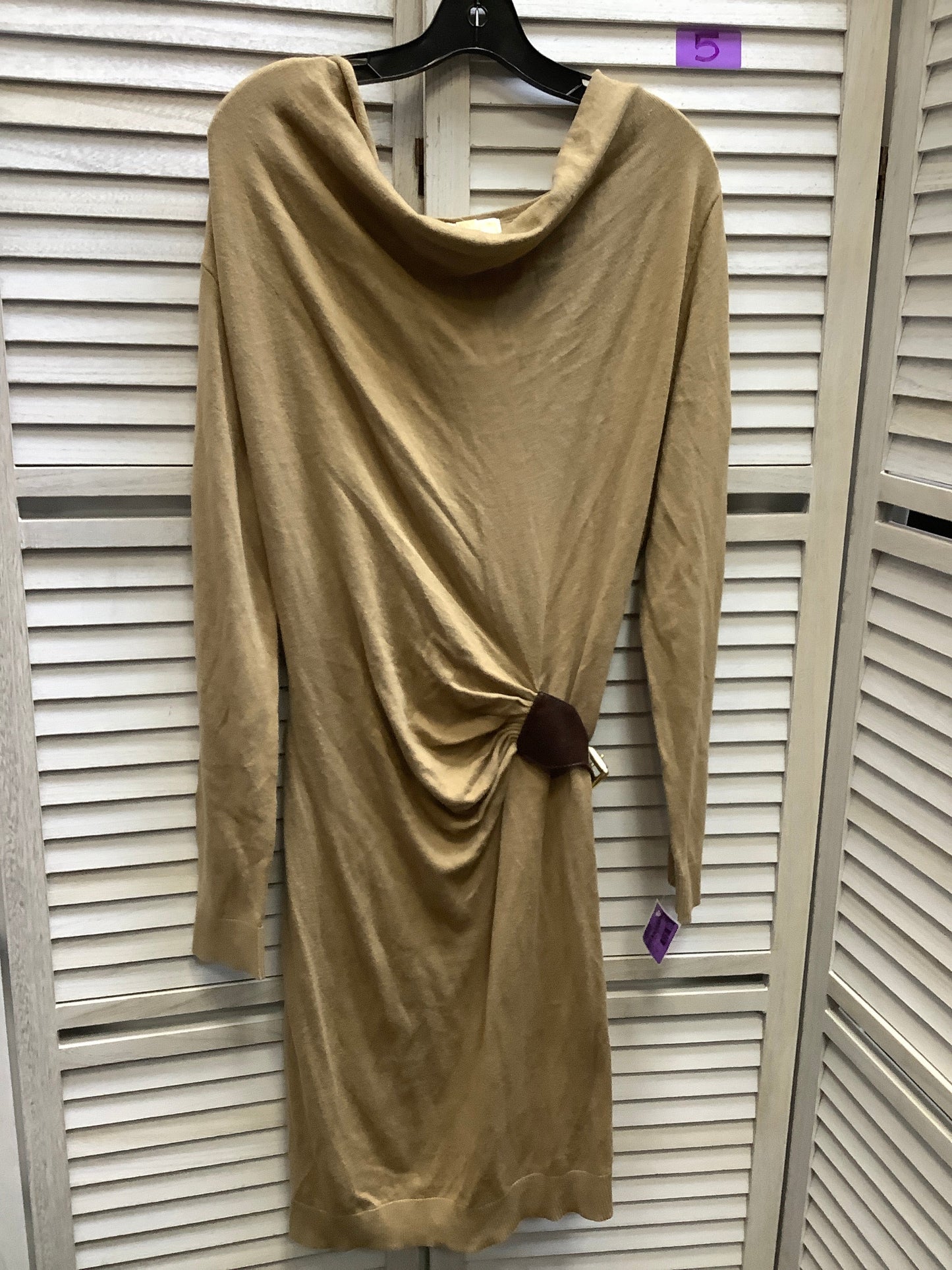 Beige Dress Casual Midi Michael By Michael Kors, Size Xl