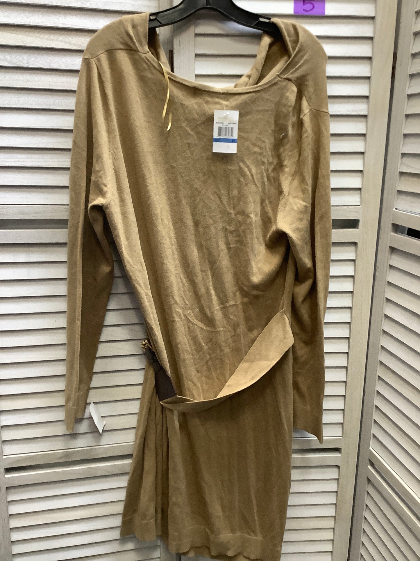 Beige Dress Casual Midi Michael By Michael Kors, Size Xl