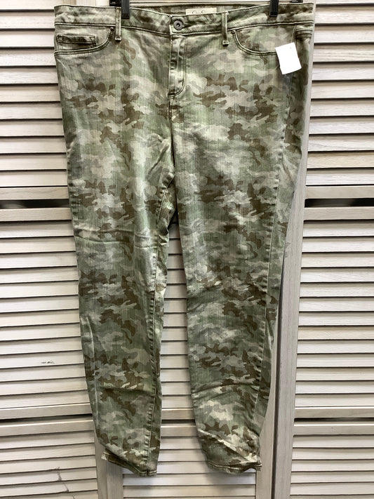 Camouflage Print Jeans Skinny Jessica Simpson, Size 10