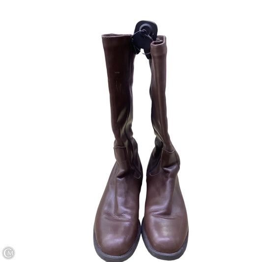 Boots Mid-calf Heels By Blondo In Bronze, Size: 7.5