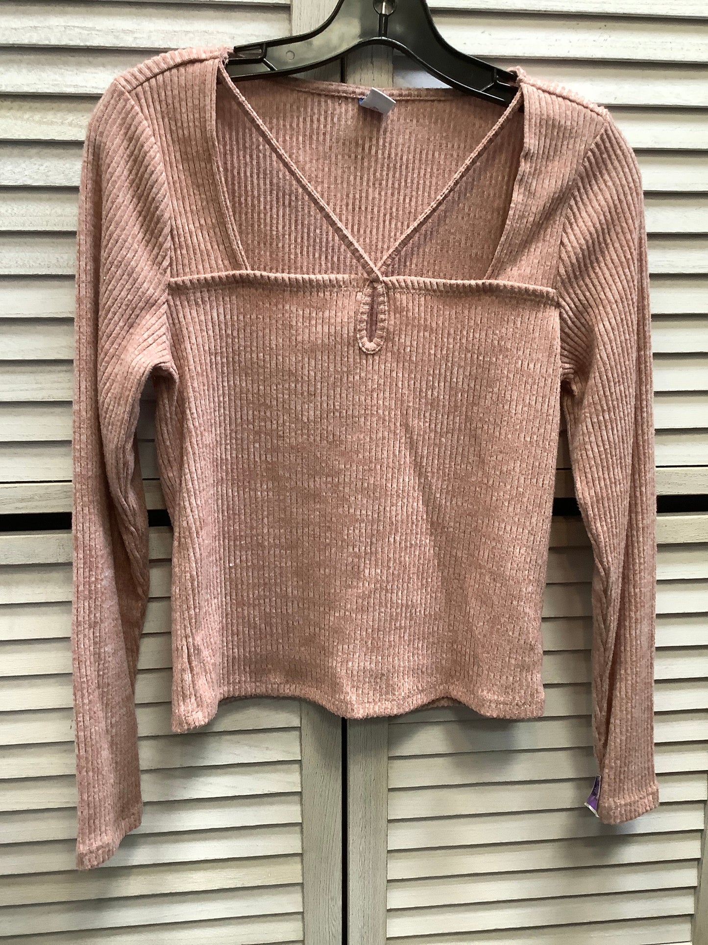 Top Long Sleeve Basic By Old Navy In Pink, Size: M