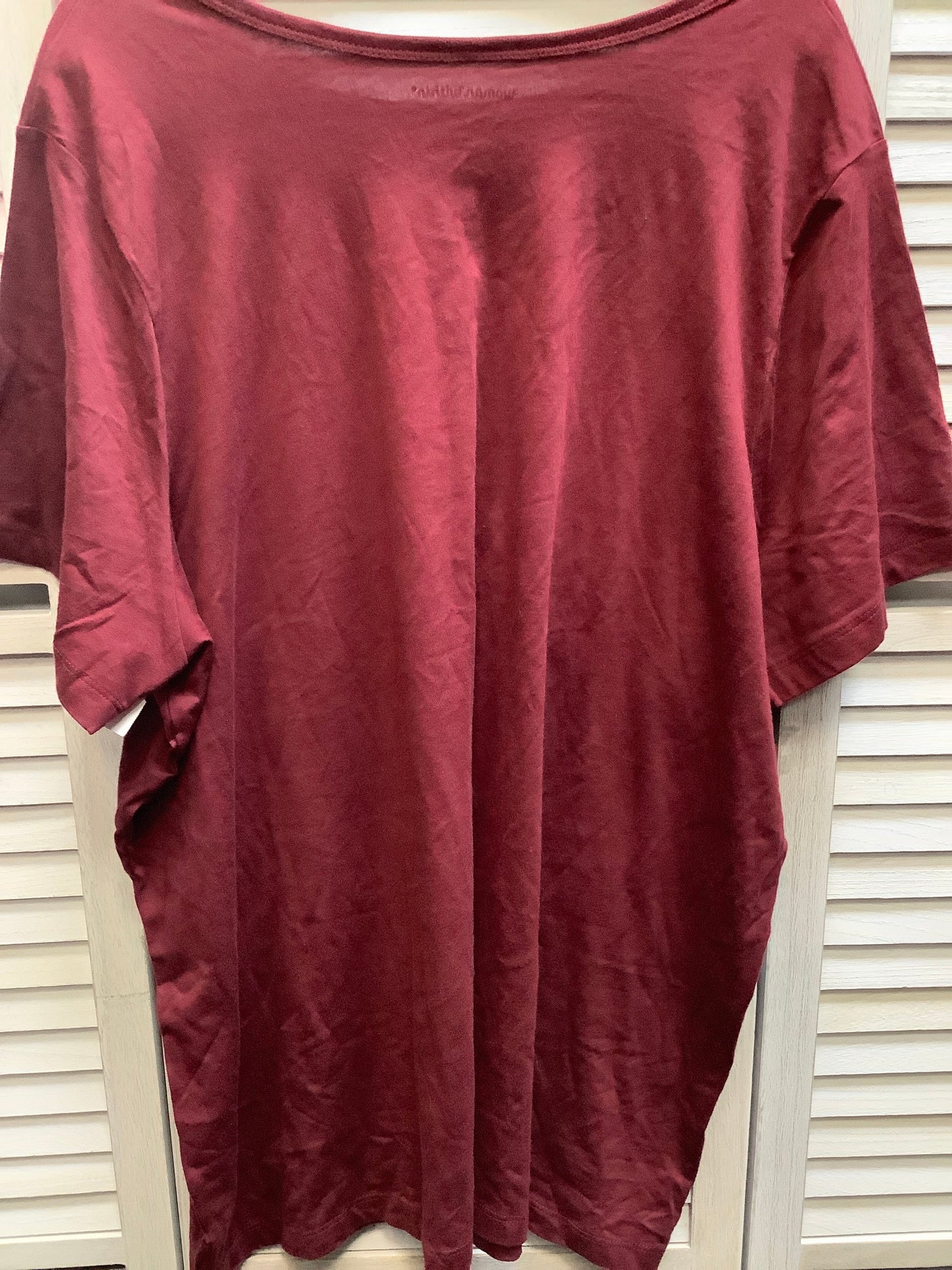 Rust Tunic Short Sleeve Woman Within, Size 2x