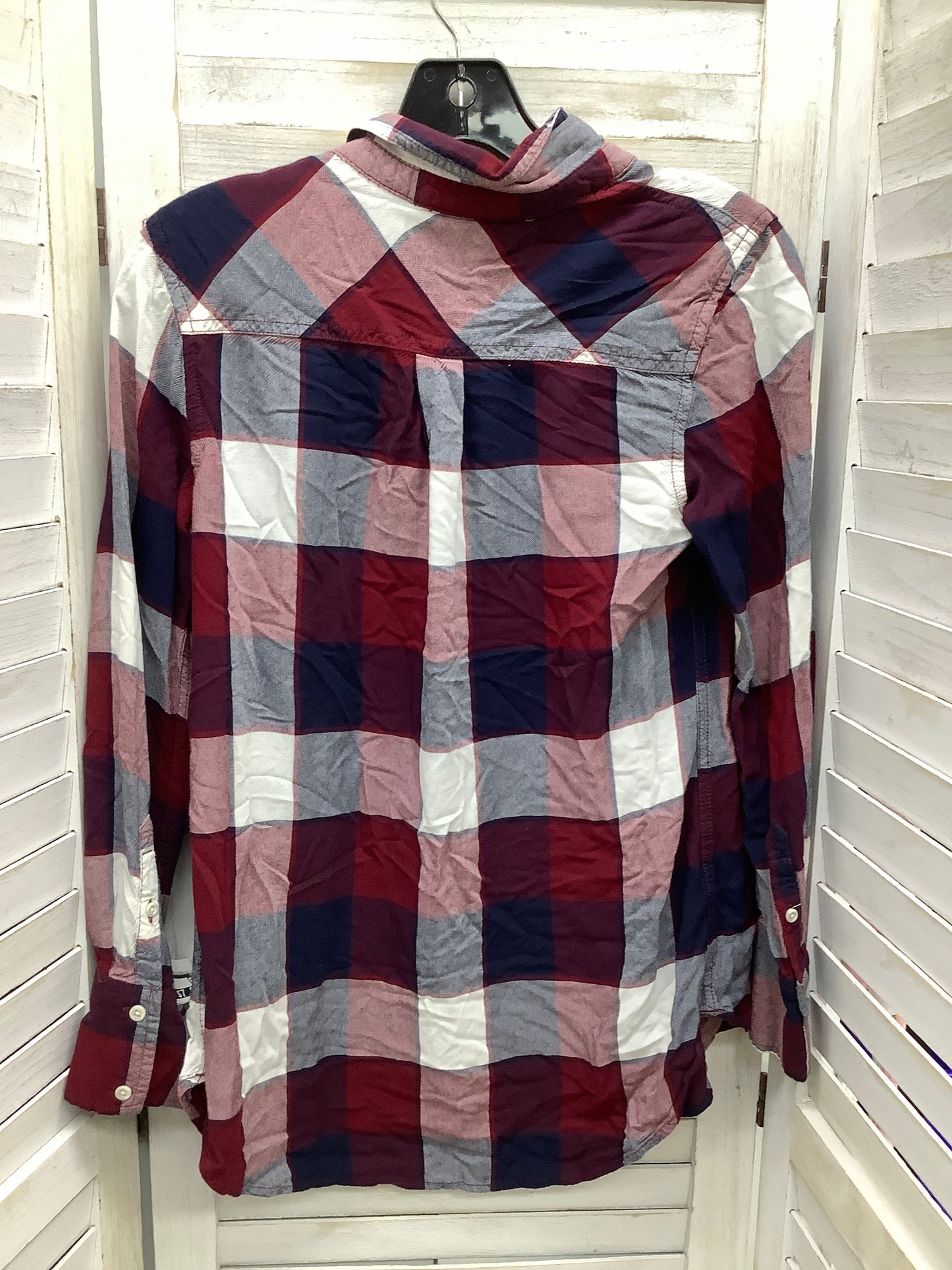 Plaid Top Long Sleeve Merona, Size S