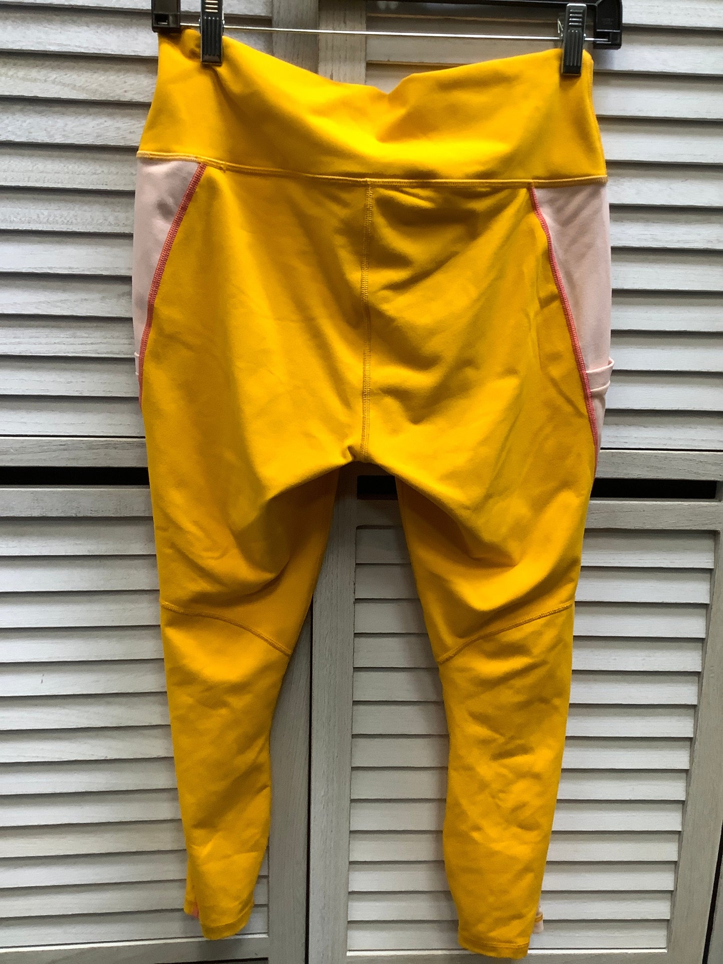 Athletic Leggings By Fabletics In Yellow, Size: L