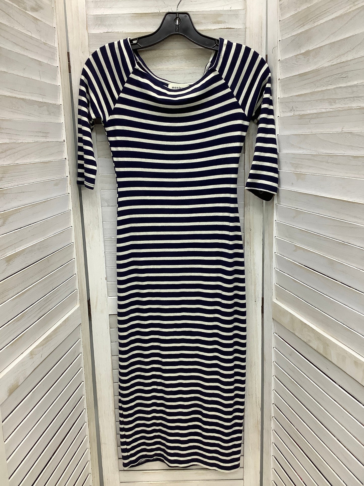 Dress Casual Midi By Monteau In Striped, Size: S