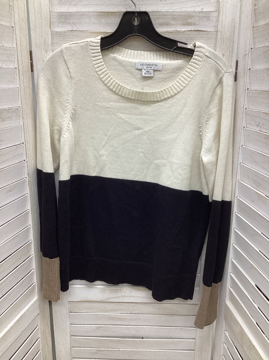 Top Long Sleeve By Liz Claiborne In Black White, Size: M