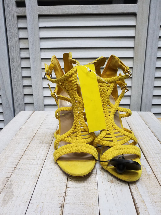 Yellow Sandals Heels Stiletto Aldo, Size 6
