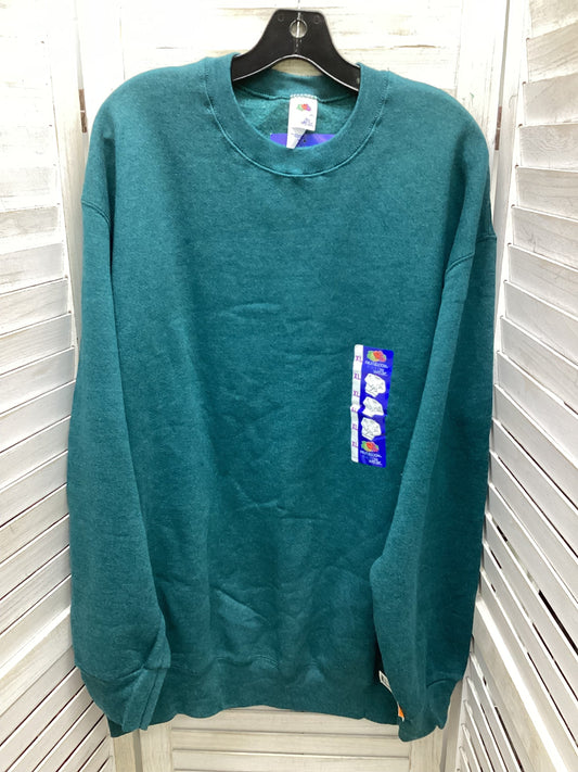 Sweatshirt Crewneck By Fruit Of The Loom In Teal, Size: Xl