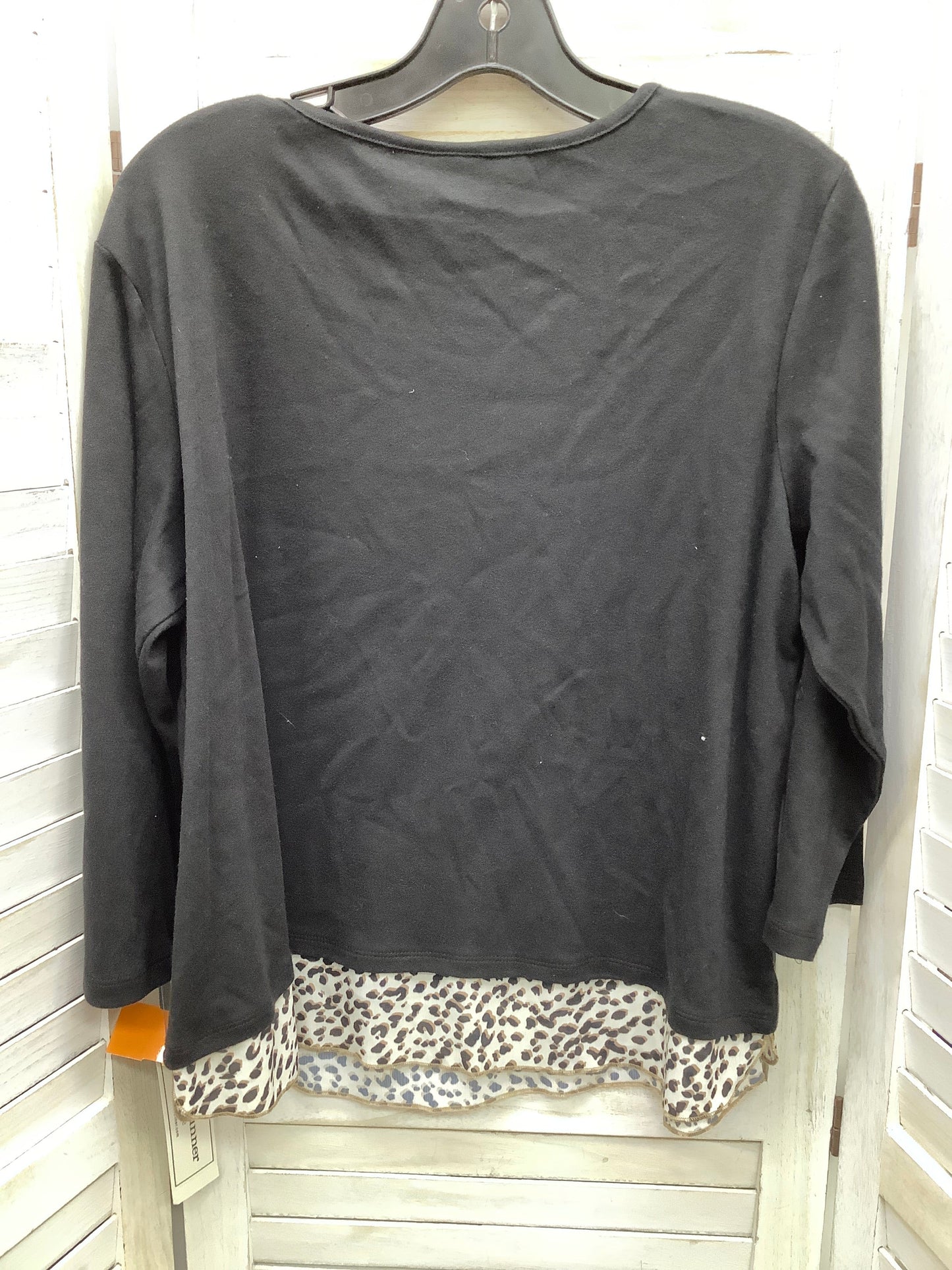 Animal Print Top Long Sleeve Alfred Dunner, Size L