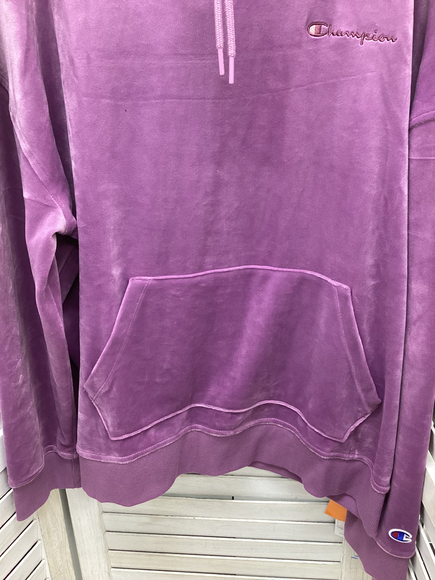 Sweatshirt Hoodie By Champion In Purple, Size: 2x