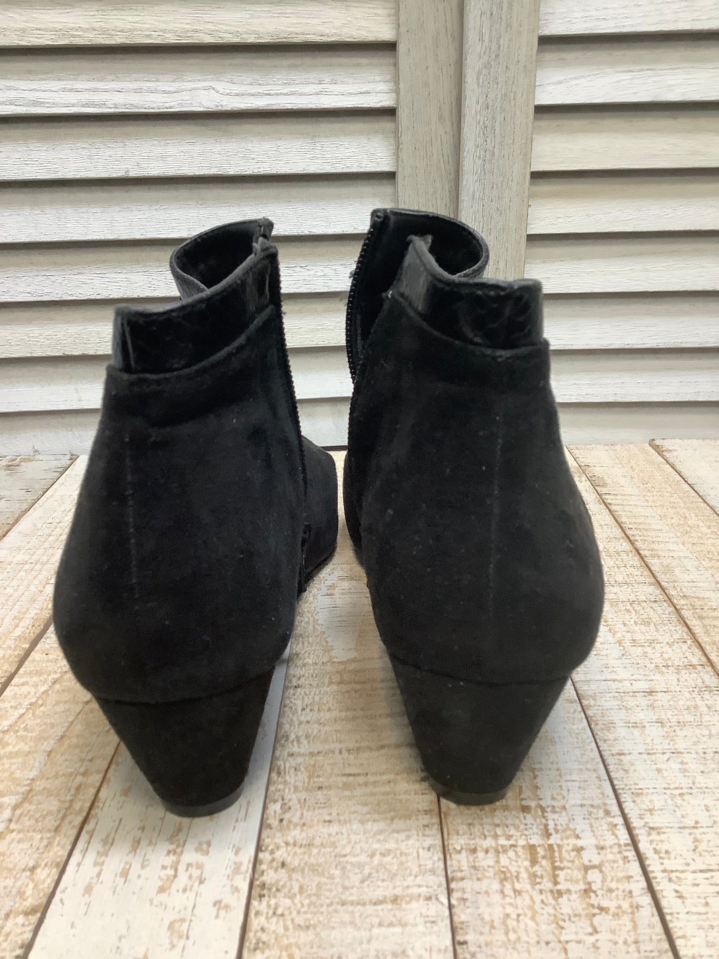 Black Boots Ankle Heels Croft And Barrow, Size 7
