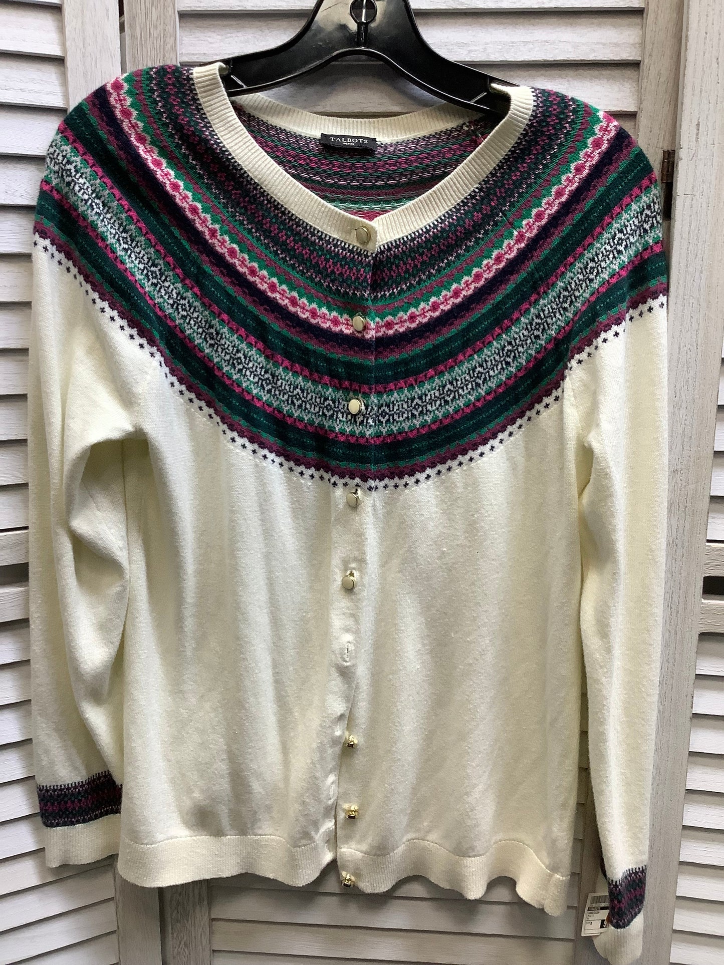 Multi-colored Cardigan Talbots, Size M