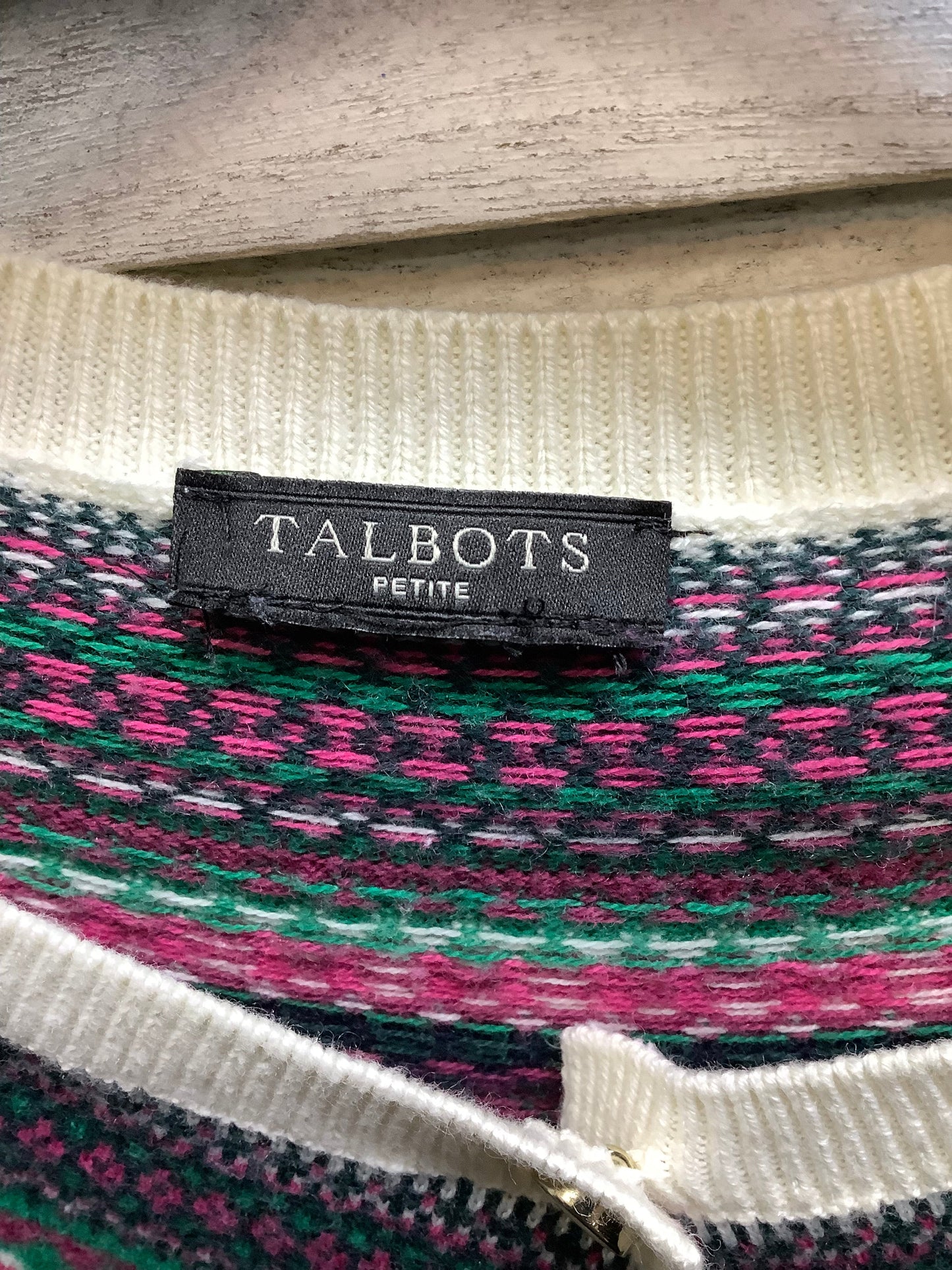 Multi-colored Cardigan Talbots, Size M