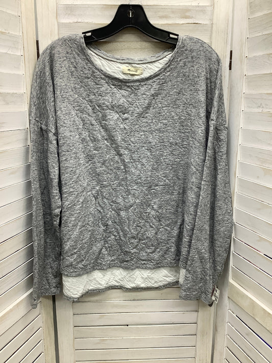 Grey Top 3/4 Sleeve Madewell, Size Xl