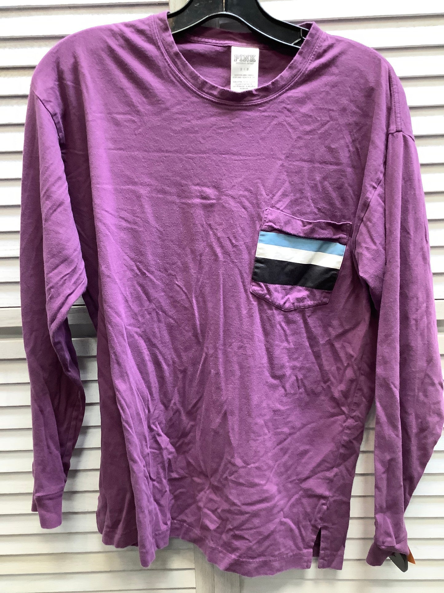 Purple Top Long Sleeve Pink, Size S