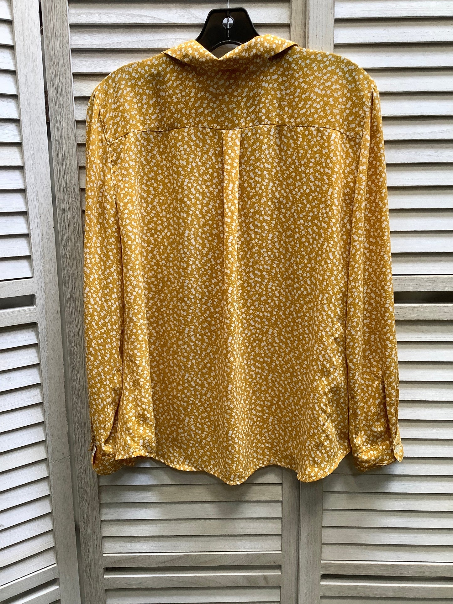 Yellow Top Long Sleeve Loft, Size L