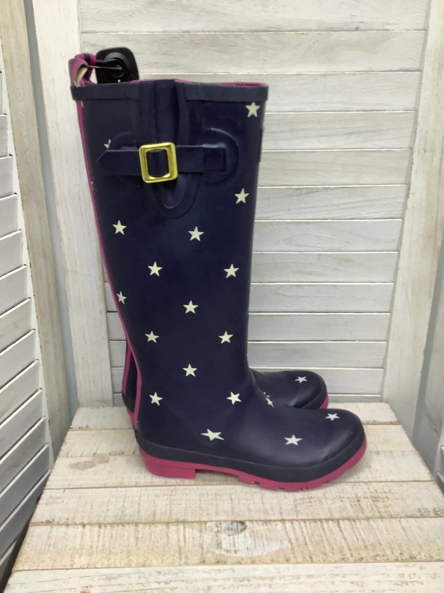 Navy Boots Rain Joules, Size 6