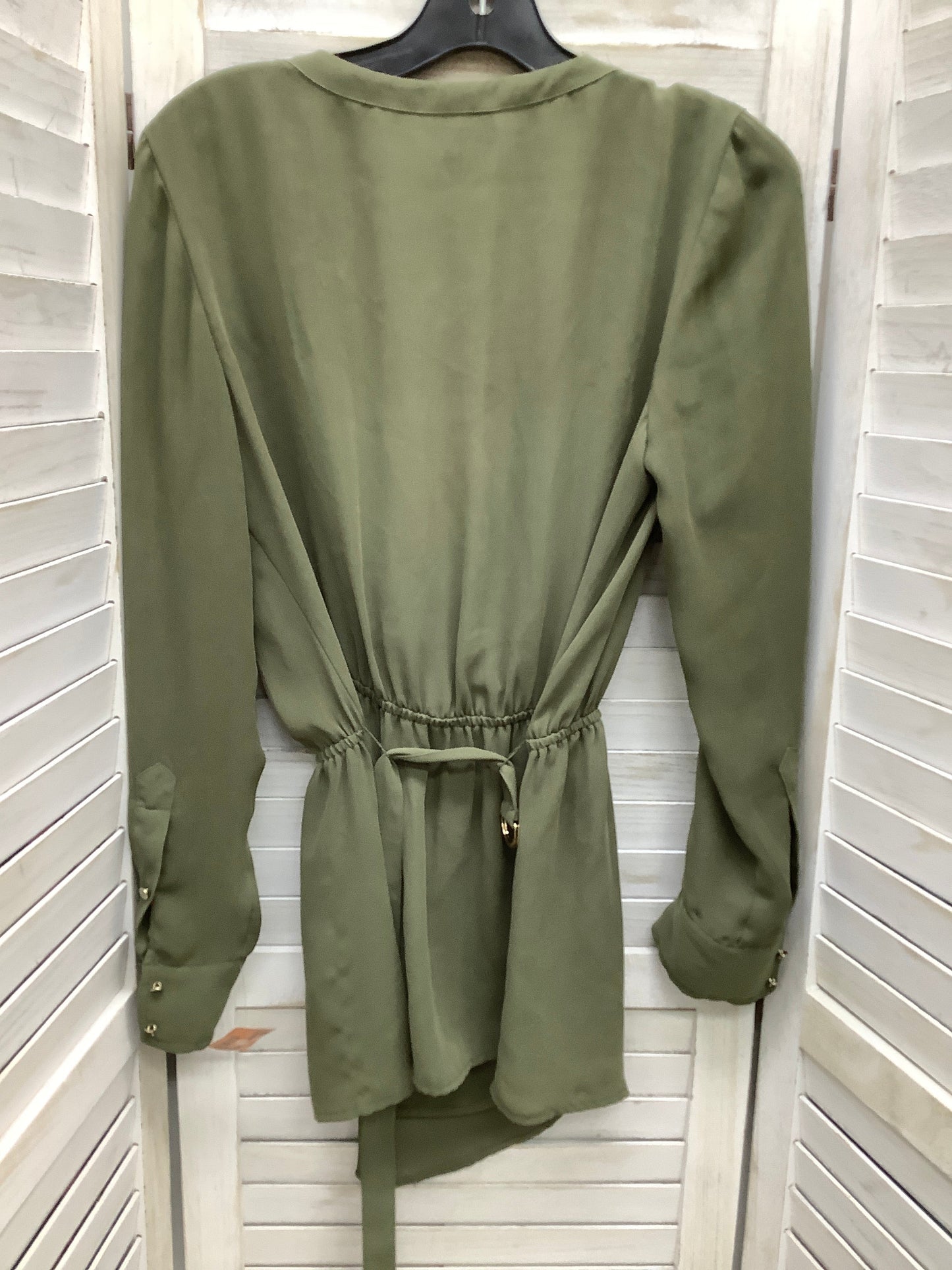 Green Tunic Long Sleeve Bebe, Size S