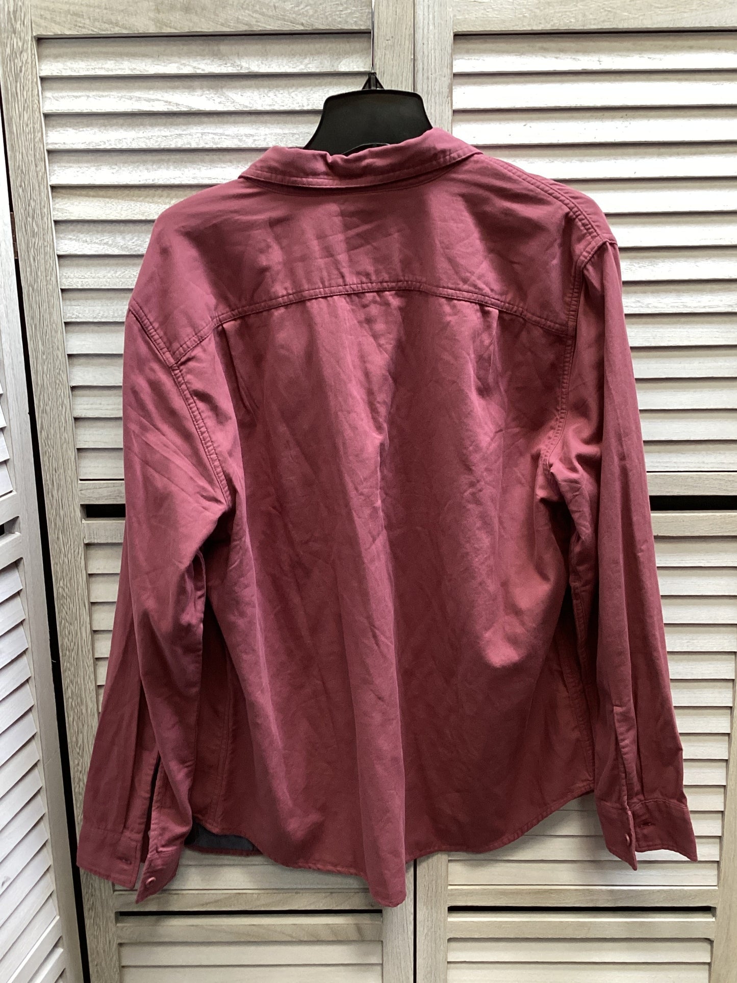 Jacket Shirt By American Eagle In Pink, Size: L