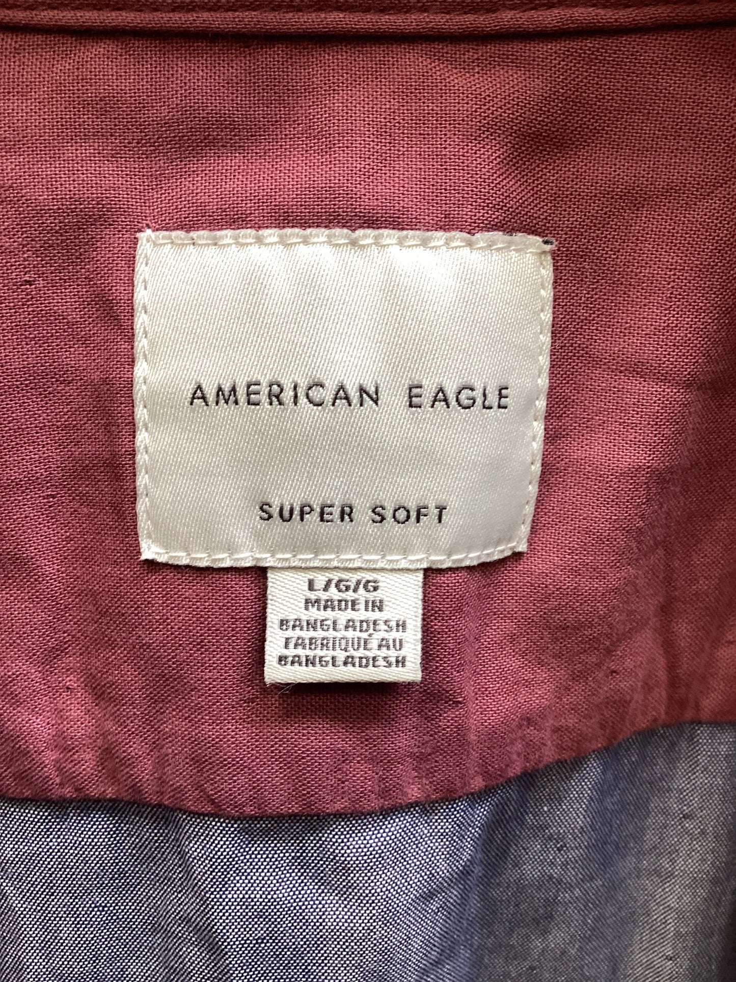 Jacket Shirt By American Eagle In Pink, Size: L