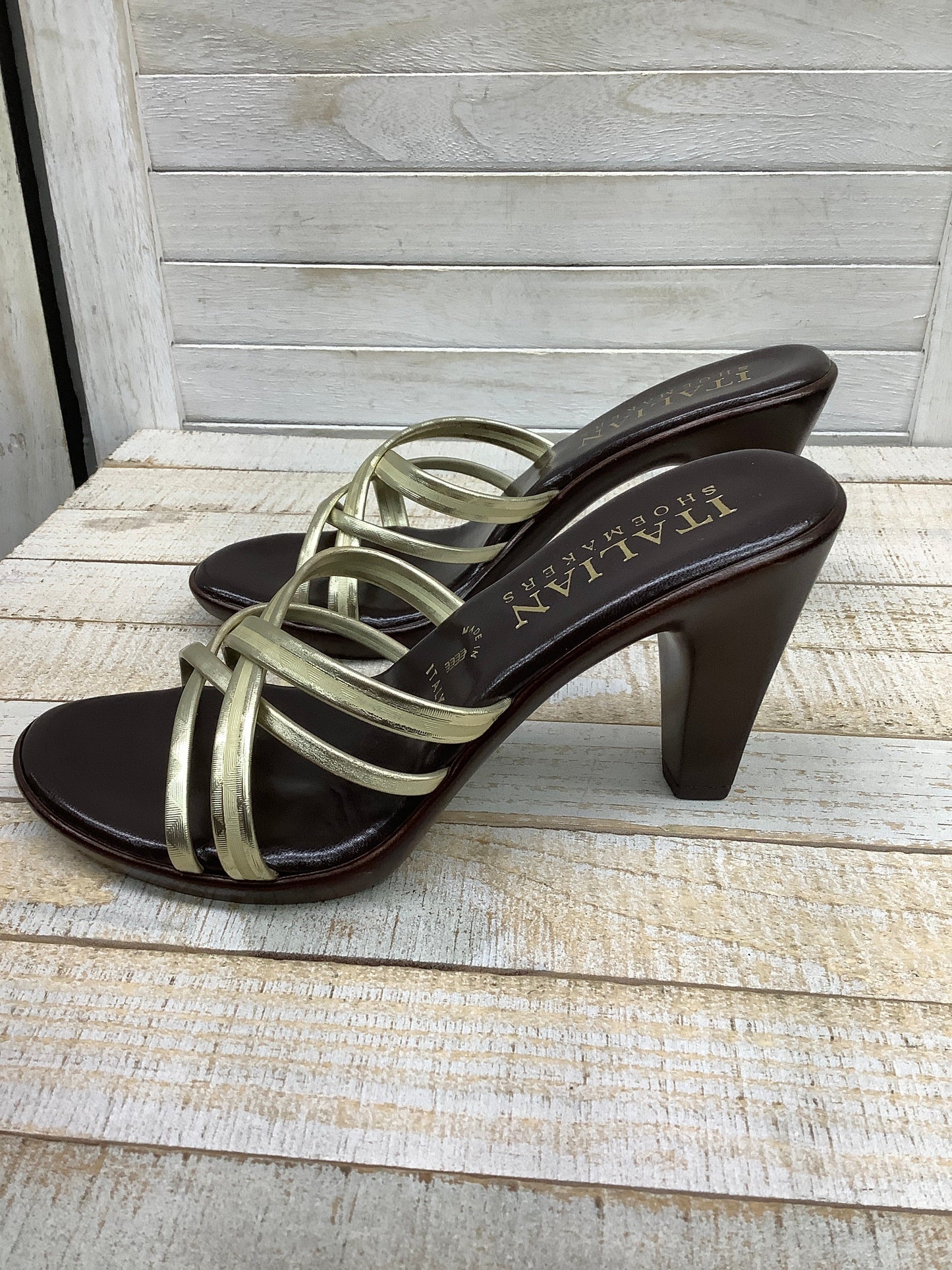 Sandals Heels Block By Italian Shoemakers  Size: 5