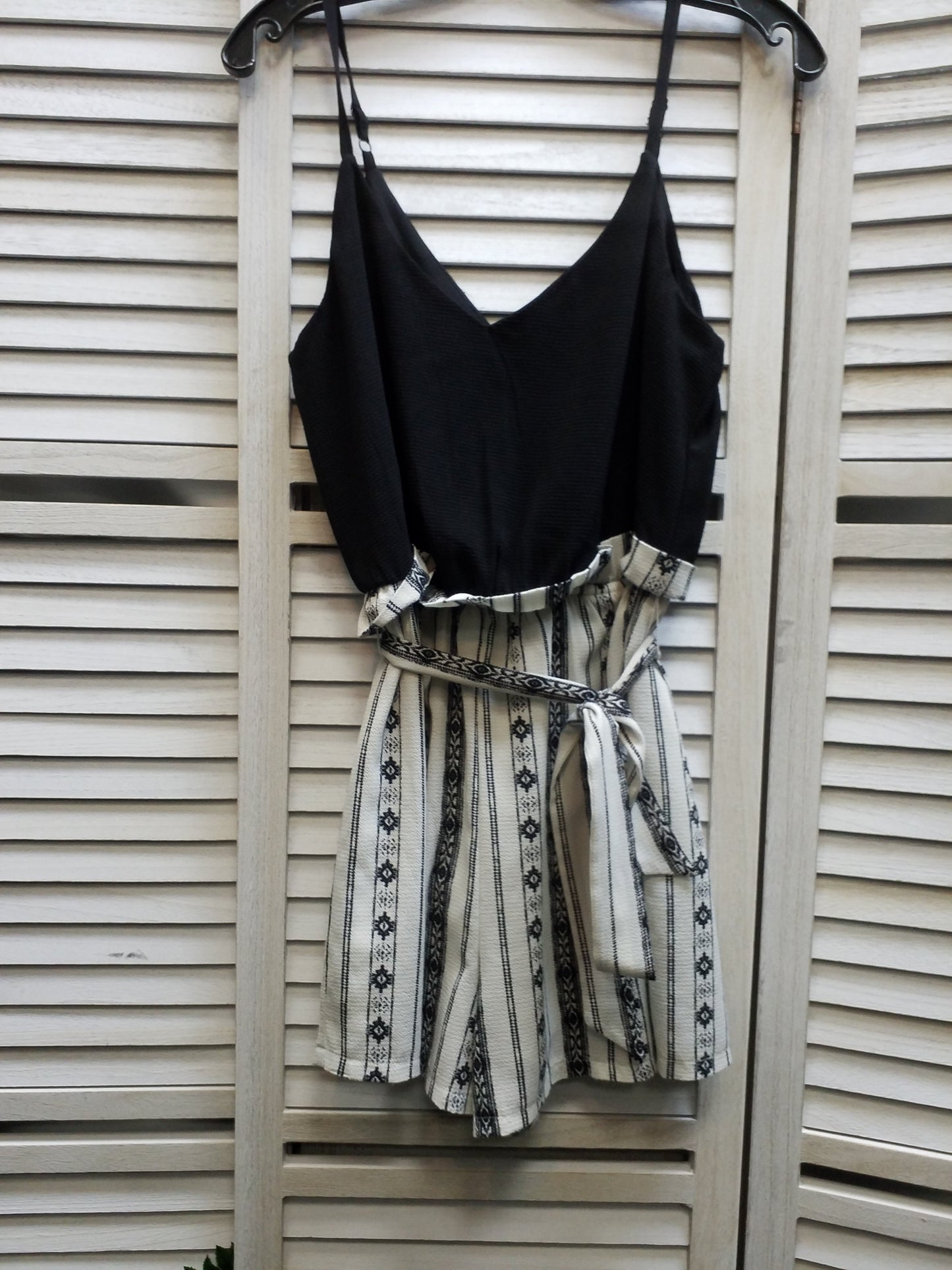 Black & White Romper Lily Rose, Size Xs