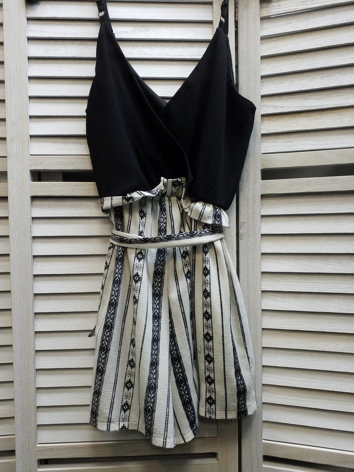 Black & White Romper Lily Rose, Size Xs