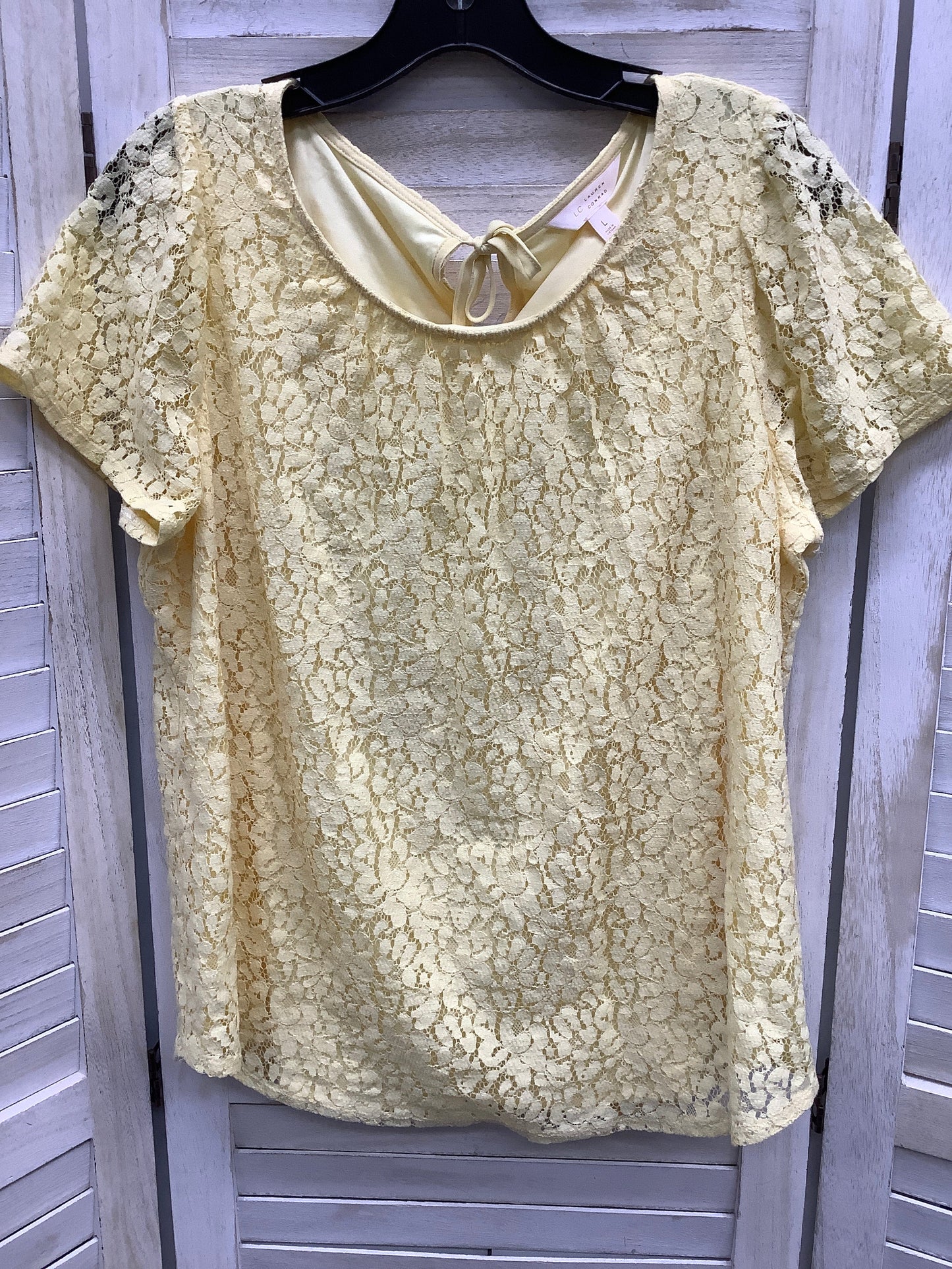 Top Short Sleeve Basic By Lc Lauren Conrad  Size: L