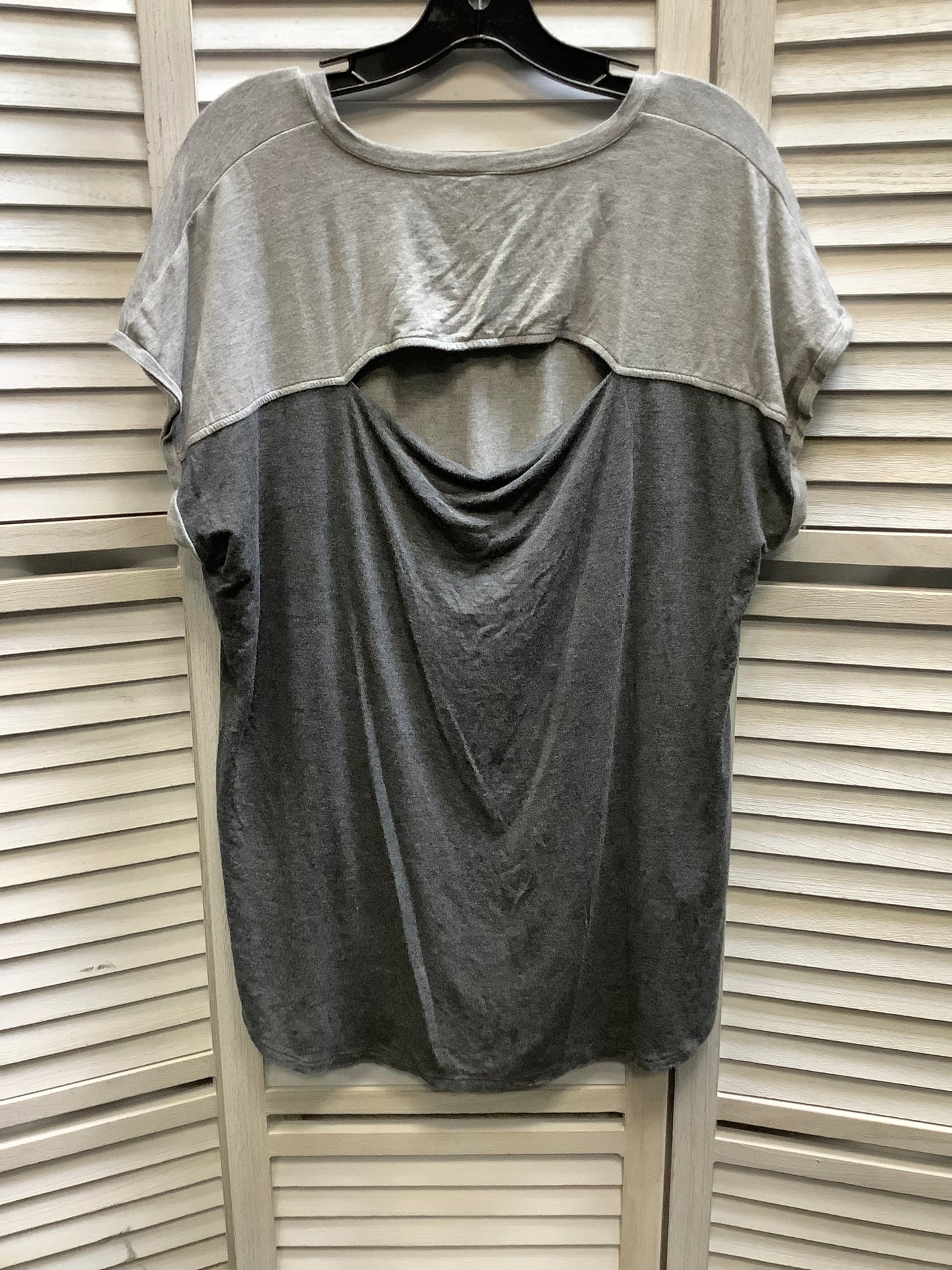 Grey Top Short Sleeve Basic Cato, Size 2x