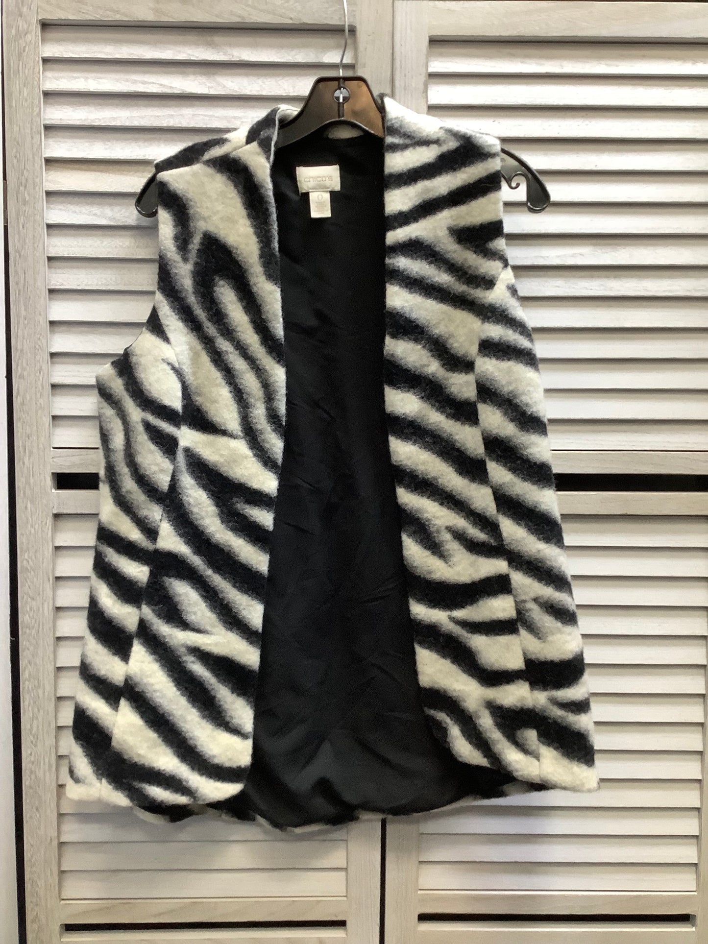 Vest Fleece By Chicos In Animal Print, Size: 0