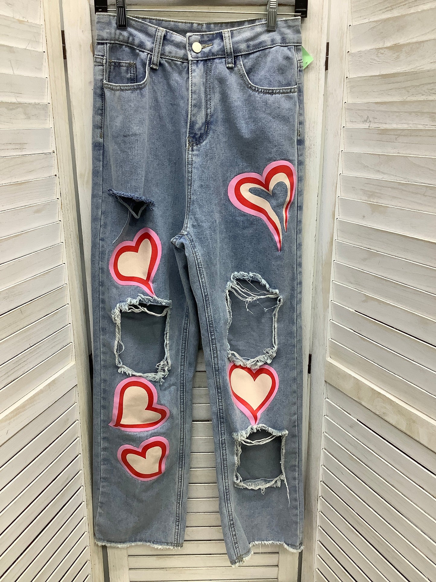 Multi-colored Jeans Straight Clothes Mentor, Size M