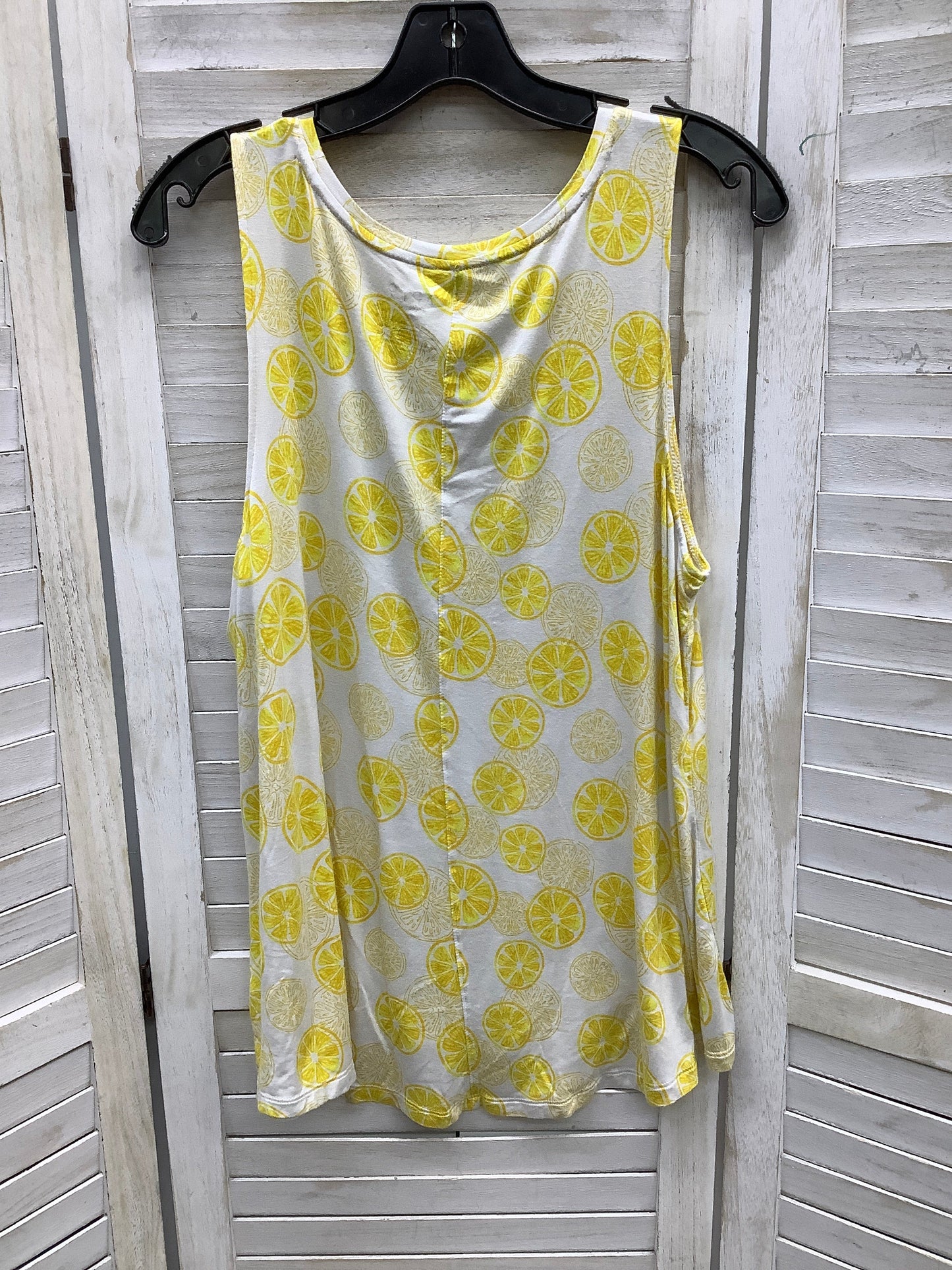 Top Sleeveless By Apt 9 In Yellow, Size: Xl