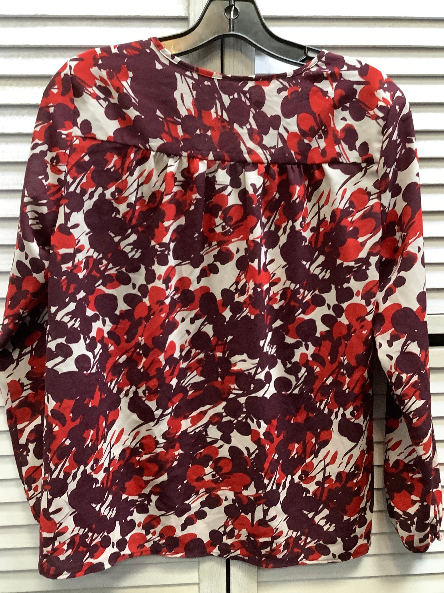 Blouse 3/4 Sleeve By J. Crew In Red, Size: Xs