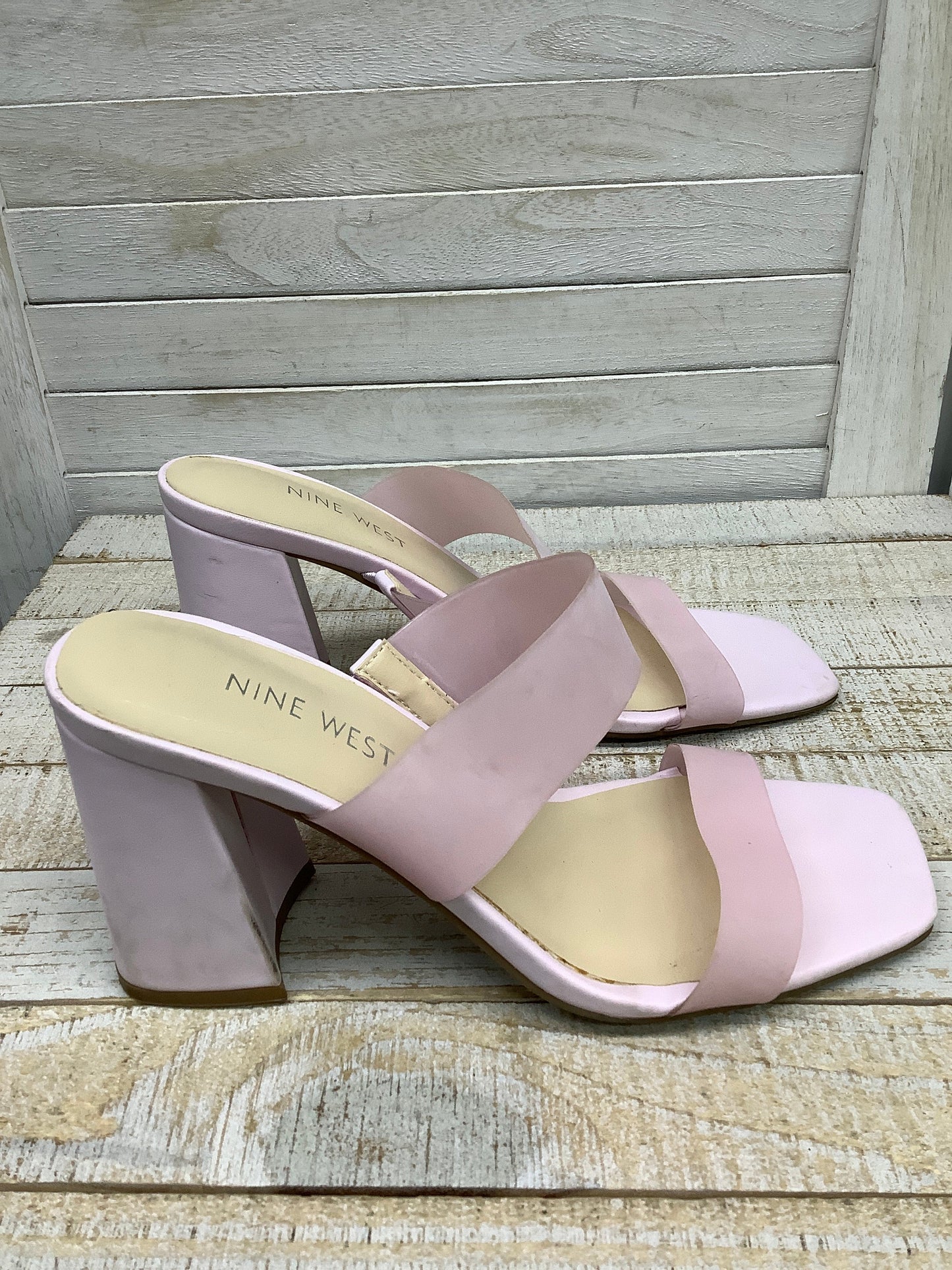 Sandals Heels Block By Nine West  Size: 6.5