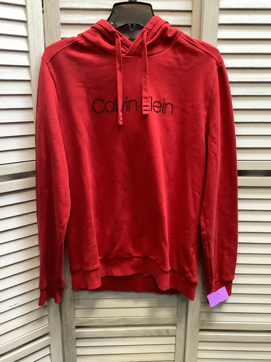 Red Sweatshirt Hoodie Calvin Klein, Size M