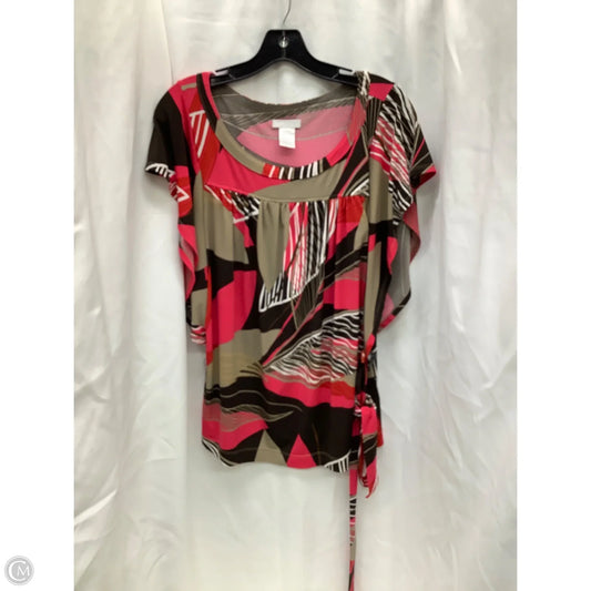 Top Short Sleeve By Worthington In Multi-colored, Size: L