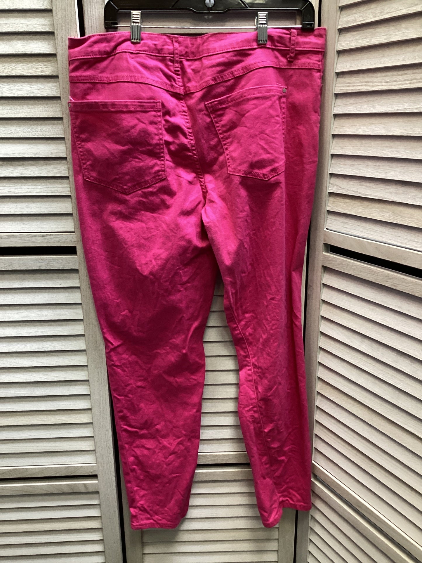 Jeans Straight By Elle In Pink, Size: 14