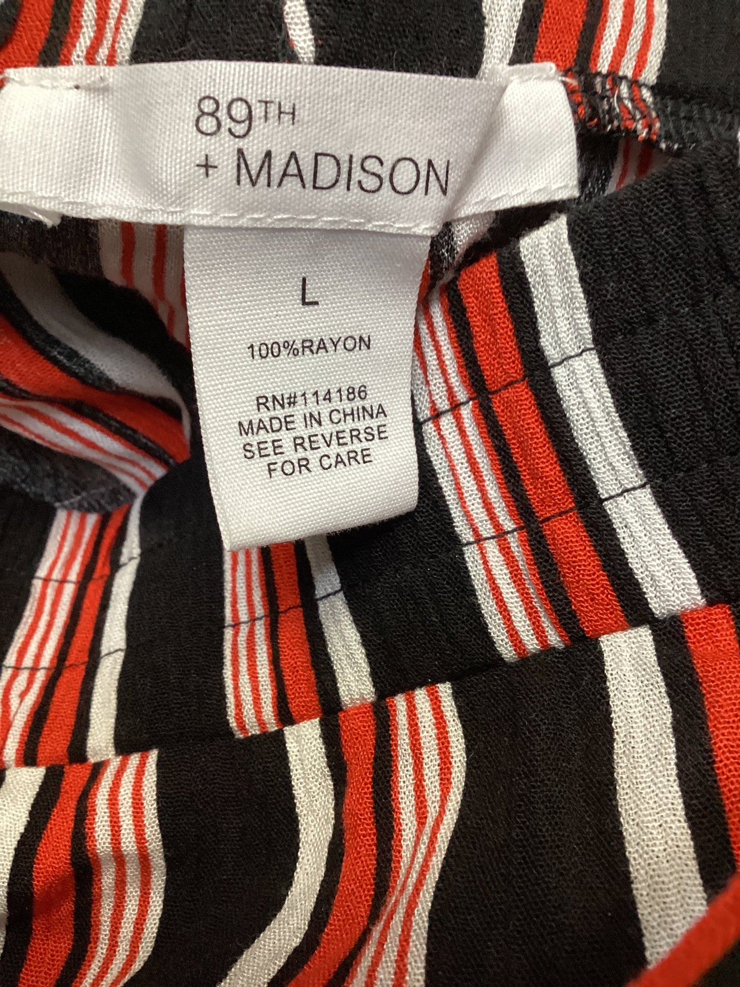 Pants Linen By 89th And Madison In Striped Pattern, Size: L