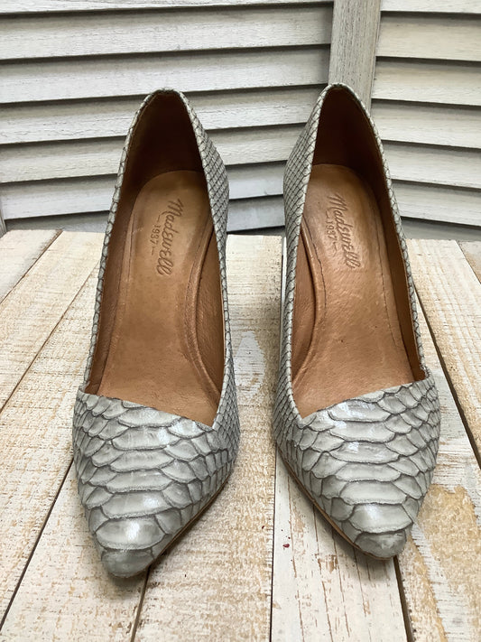 Snakeskin Print Shoes Heels Stiletto Madewell, Size 6.5