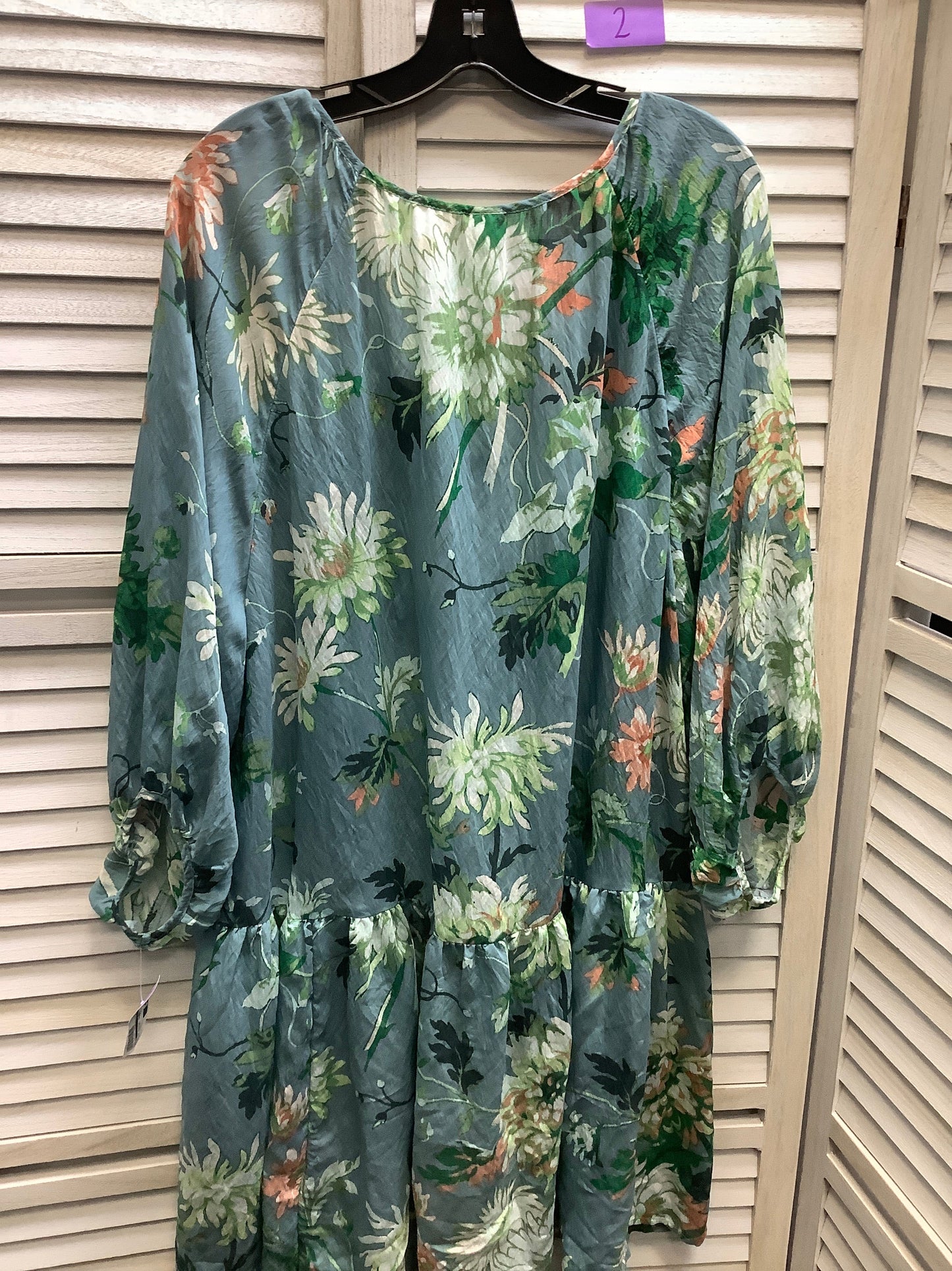 Floral Print Dress Casual Short H&m, Size L