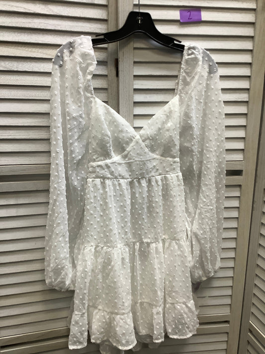 White Dress Casual Short Lulu, Size M