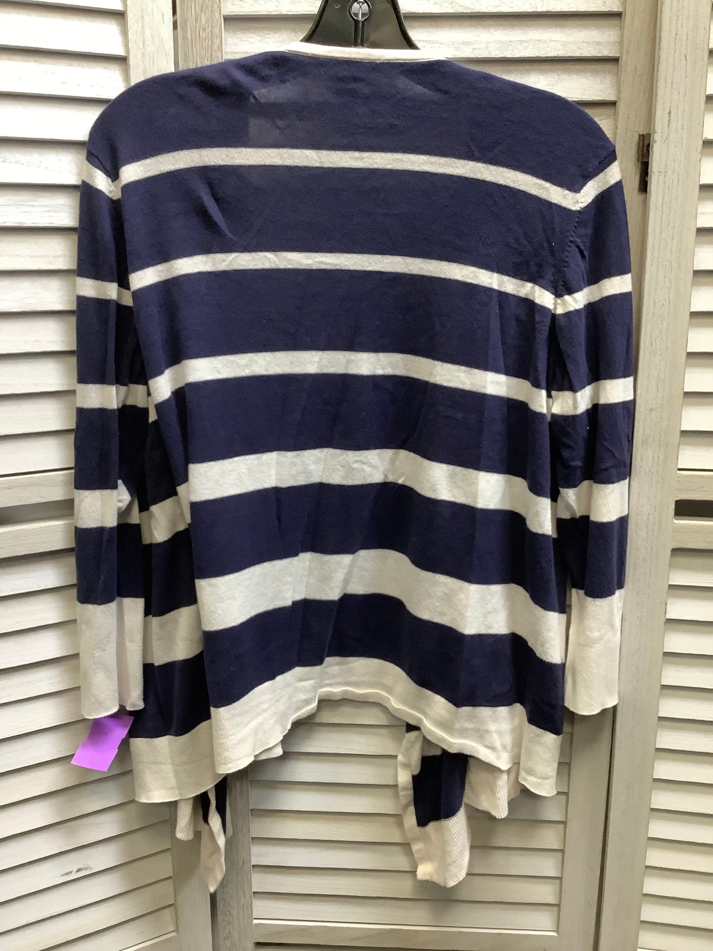 Striped Pattern Cardigan Loft, Size Xl