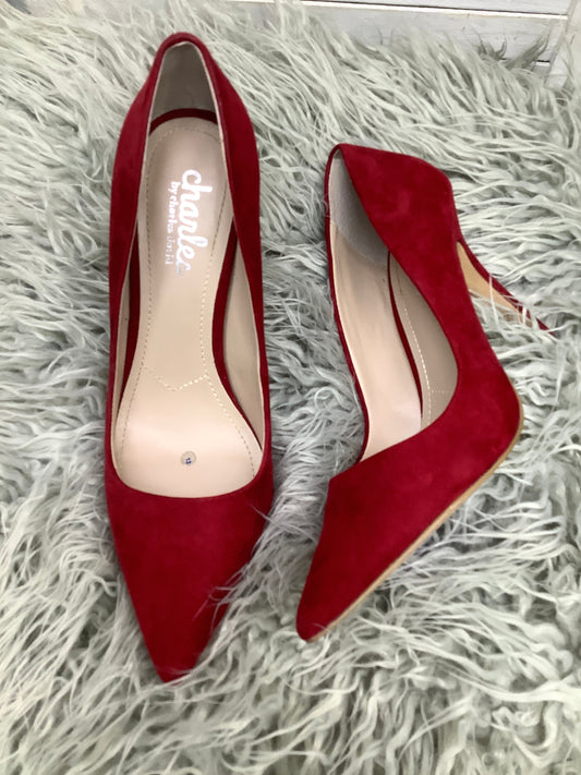 Red Shoes Heels Stiletto Charles By Charles David, Size 8